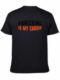 Funny Panicking Is My Cardio Black T-Shirt