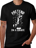 Pretend Im a Giraffe Tee - Funny Animal T-Shirt