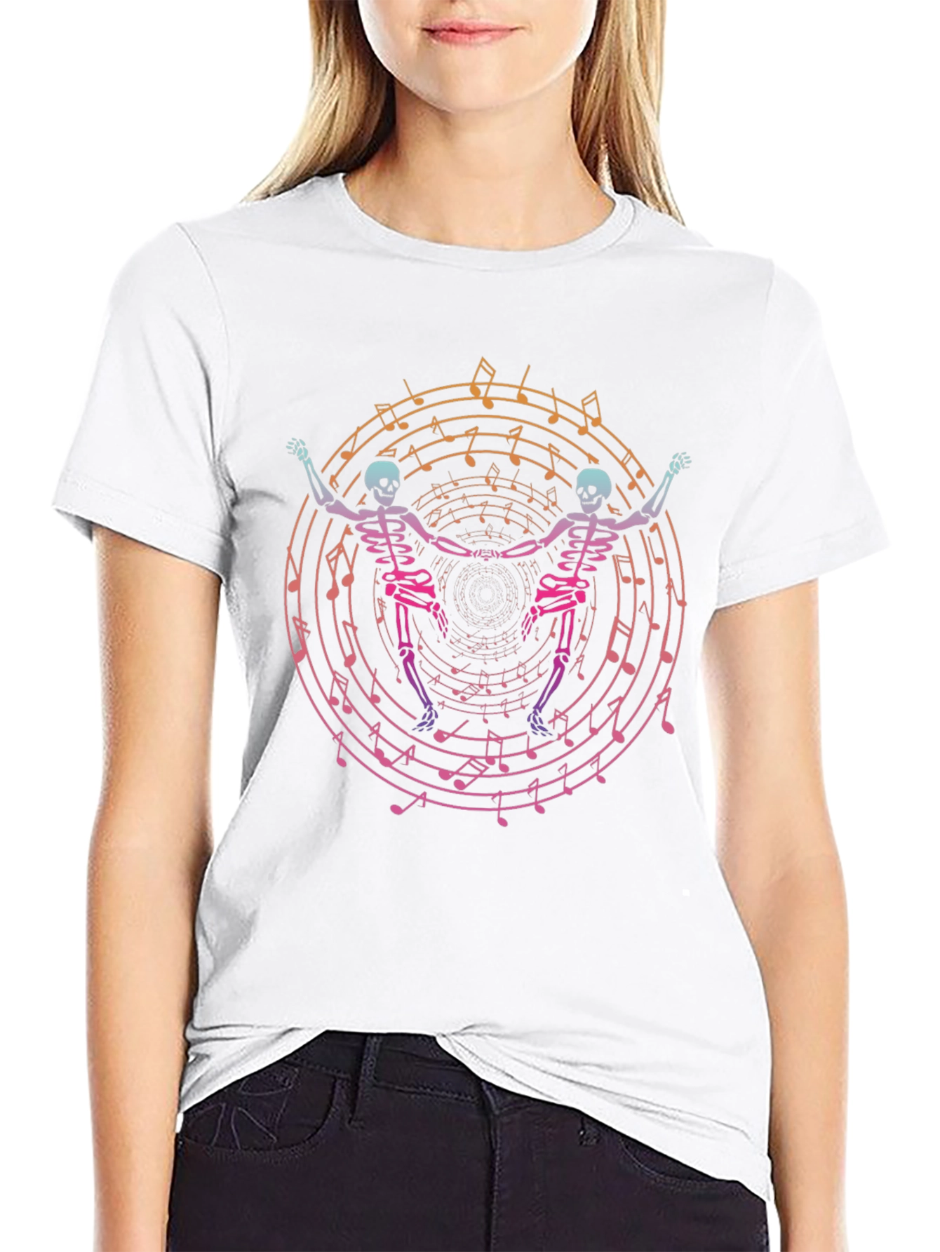 Dancing Skeletons Music T-Shirt - Unique Graphic Tee