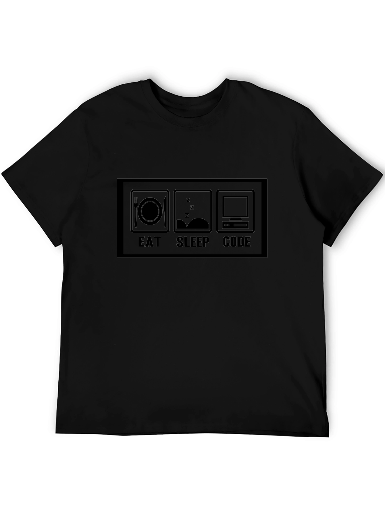 Eat Sleep Code Black T-Shirt Programmer Gift
