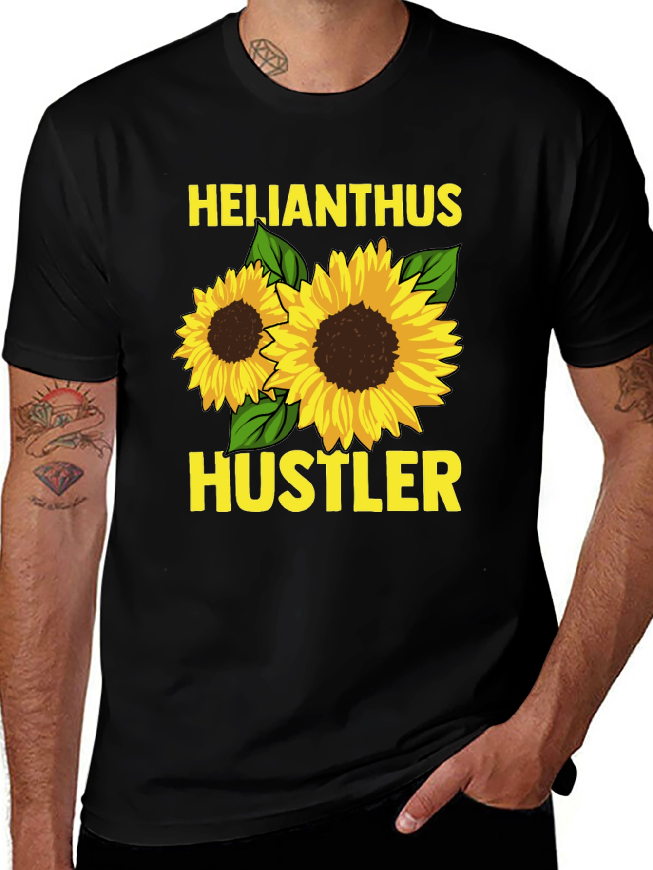 Helianthus Hustler Sunflower Graphic Tee