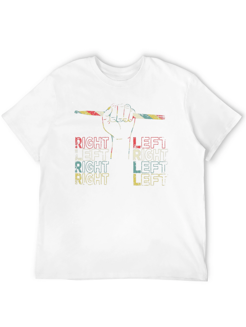 Retro Drumming Right Left T-Shirt