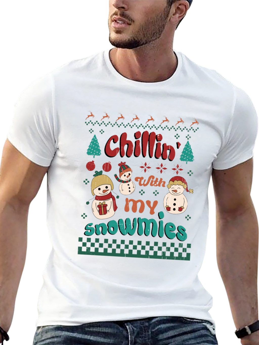 Chillin With My Snowmies Christmas T-Shirt