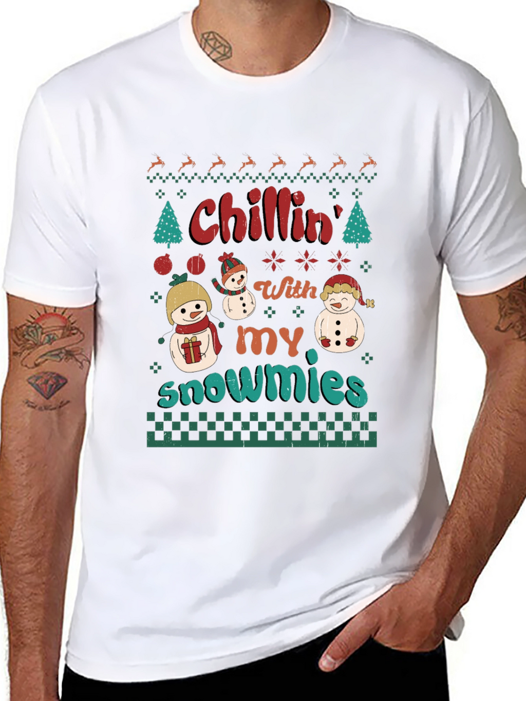 Chillin With My Snowmies Christmas T-Shirt