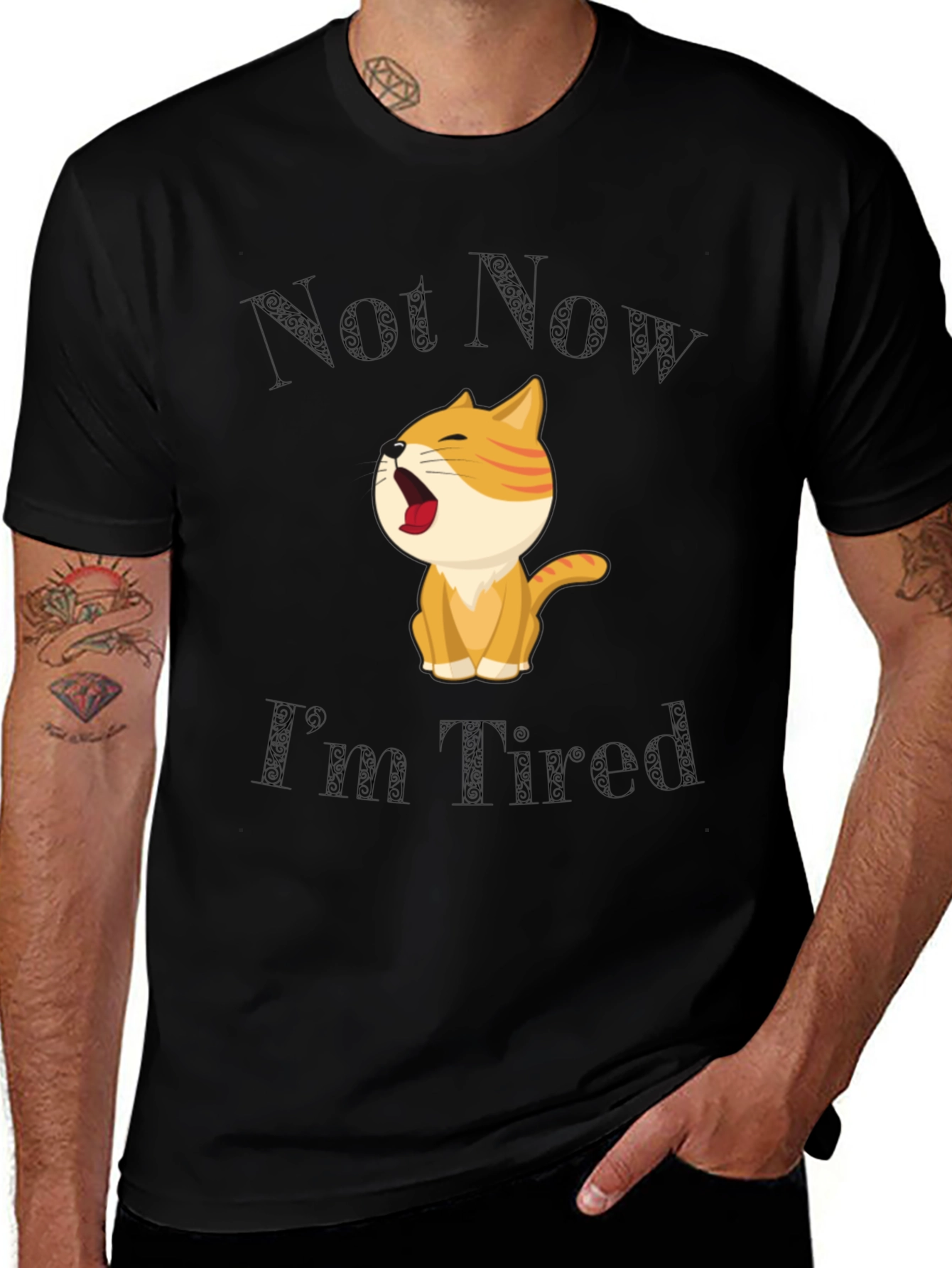 Not Now Im Tired Cat T-Shirt
