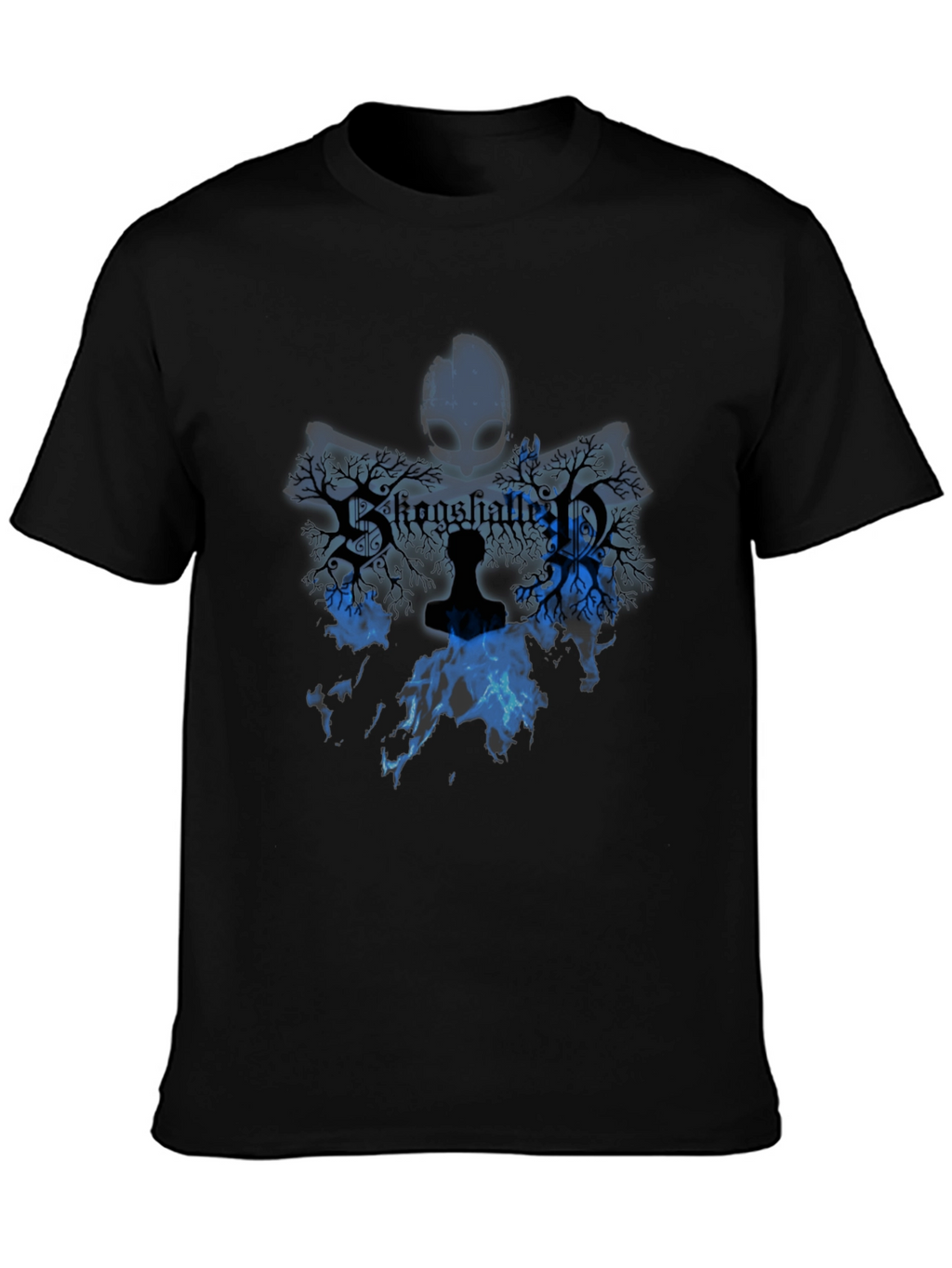 Stone Shattered T-Shirt Blue Graphic Design