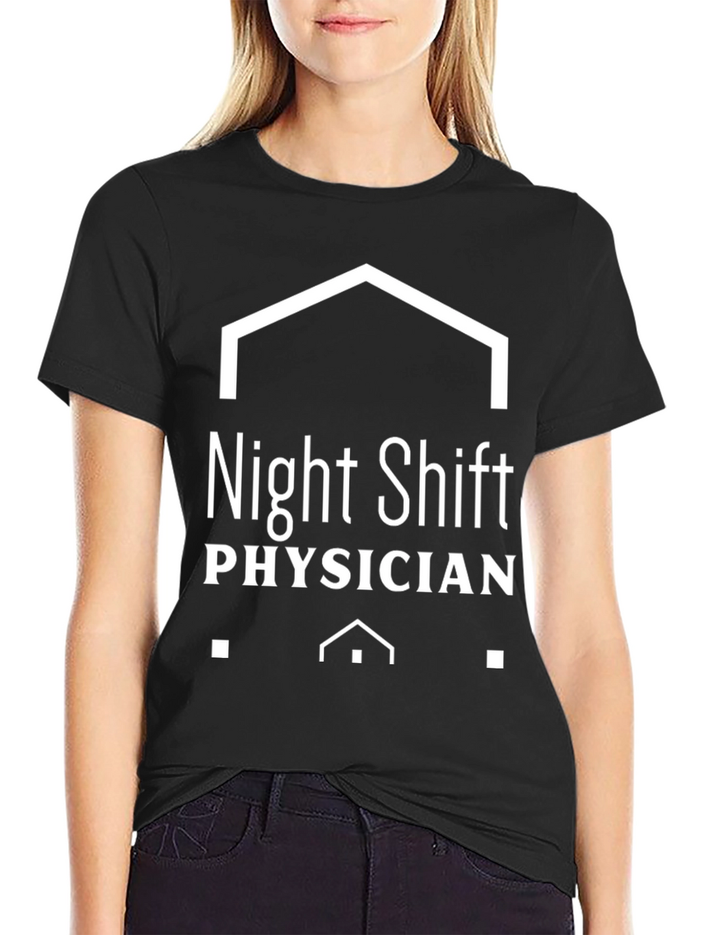 Night Shift Physician Black Tee