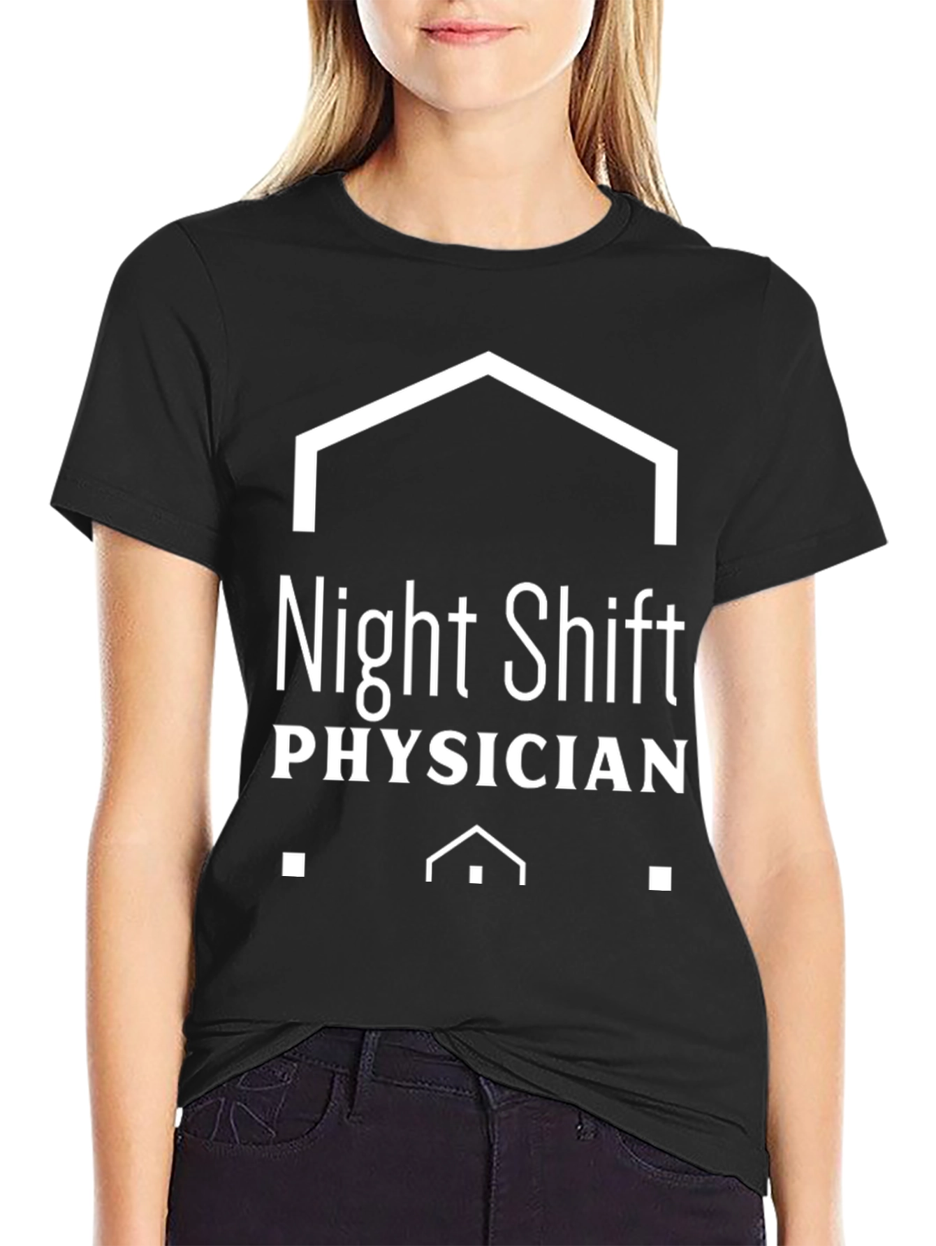 Night Shift Physician Black Tee