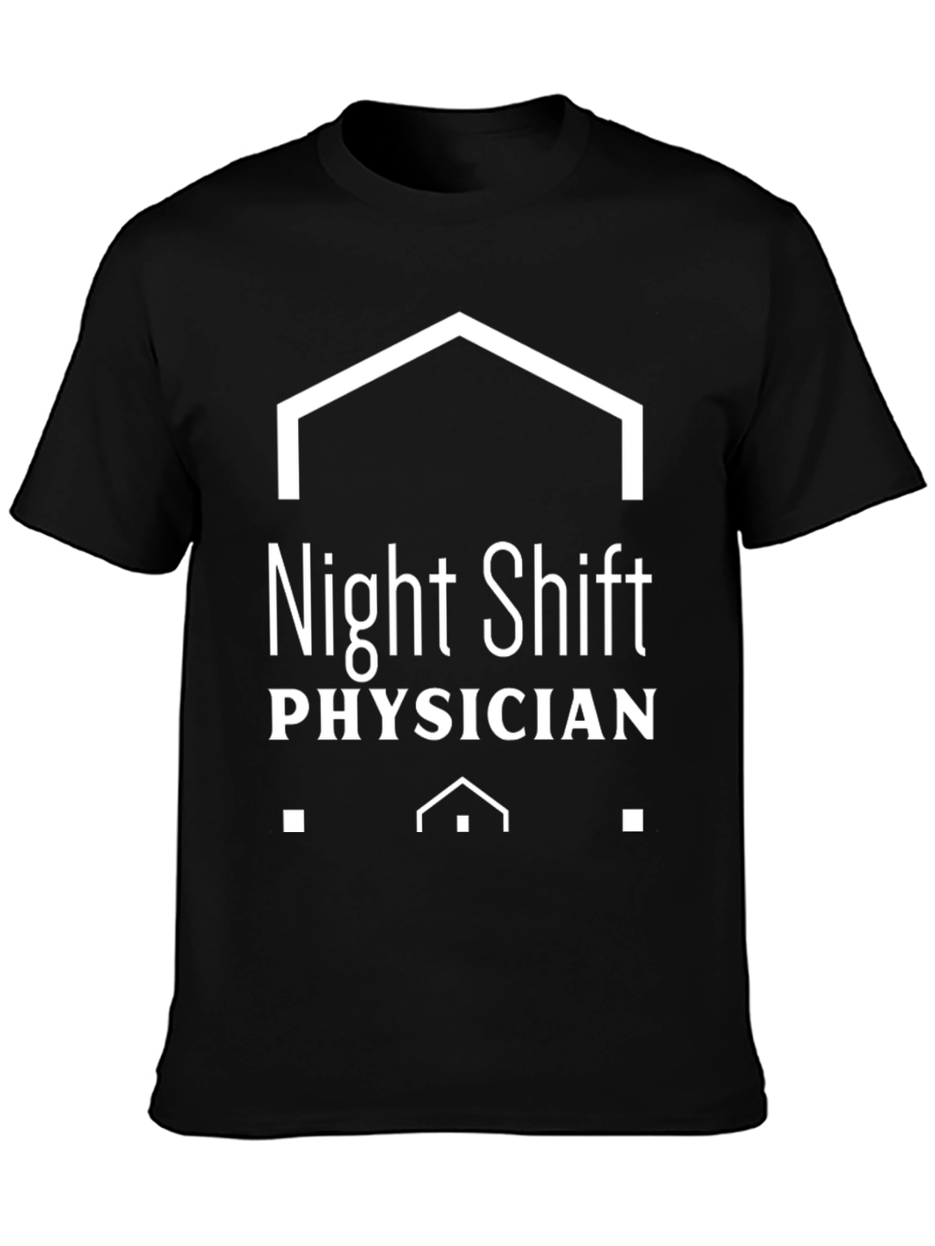 Night Shift Physician Black Tee