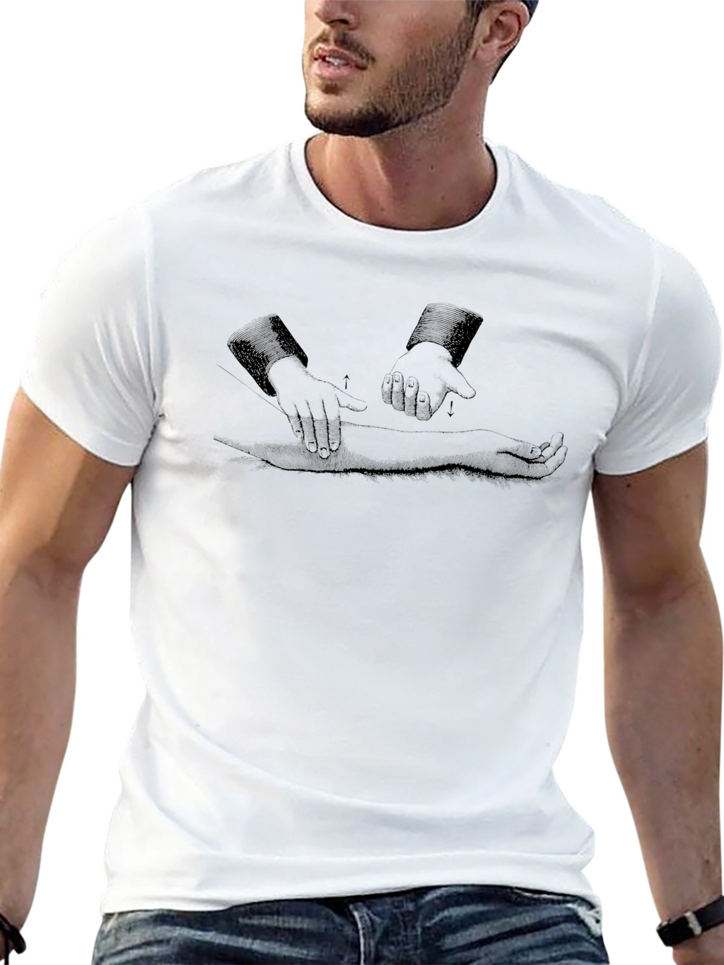 Unique Graphic Print Black T-Shirt