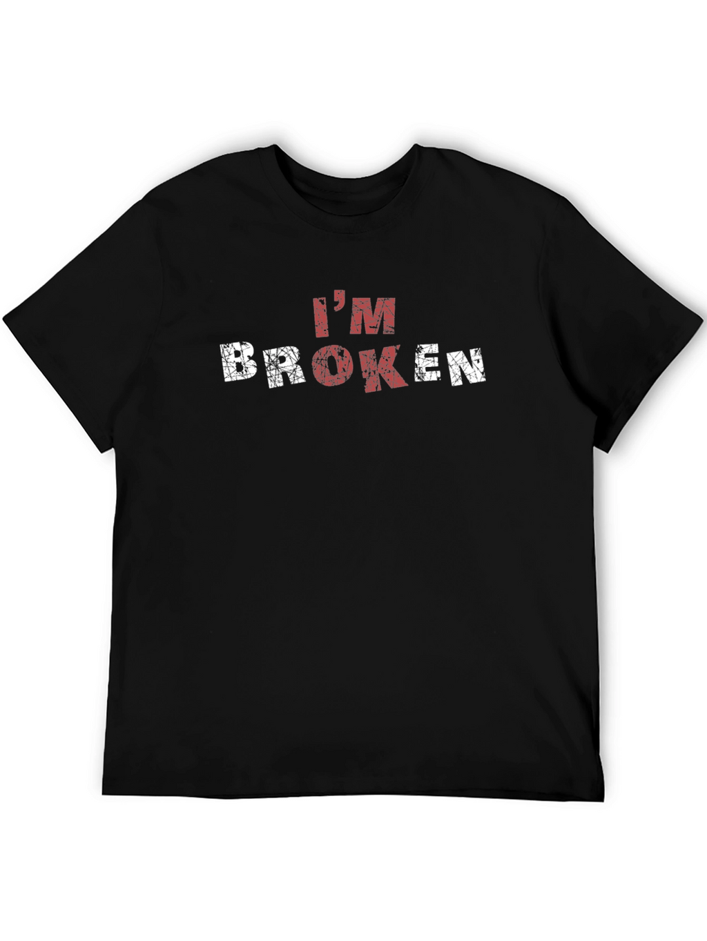 Im Broken Graphic Tee - Distressed Print T-Shirt