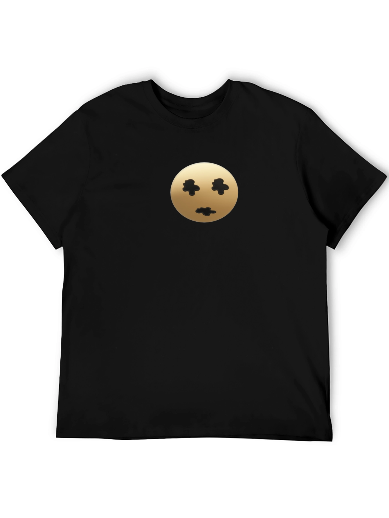 Mens Black T-Shirt with Unique Graphic Print