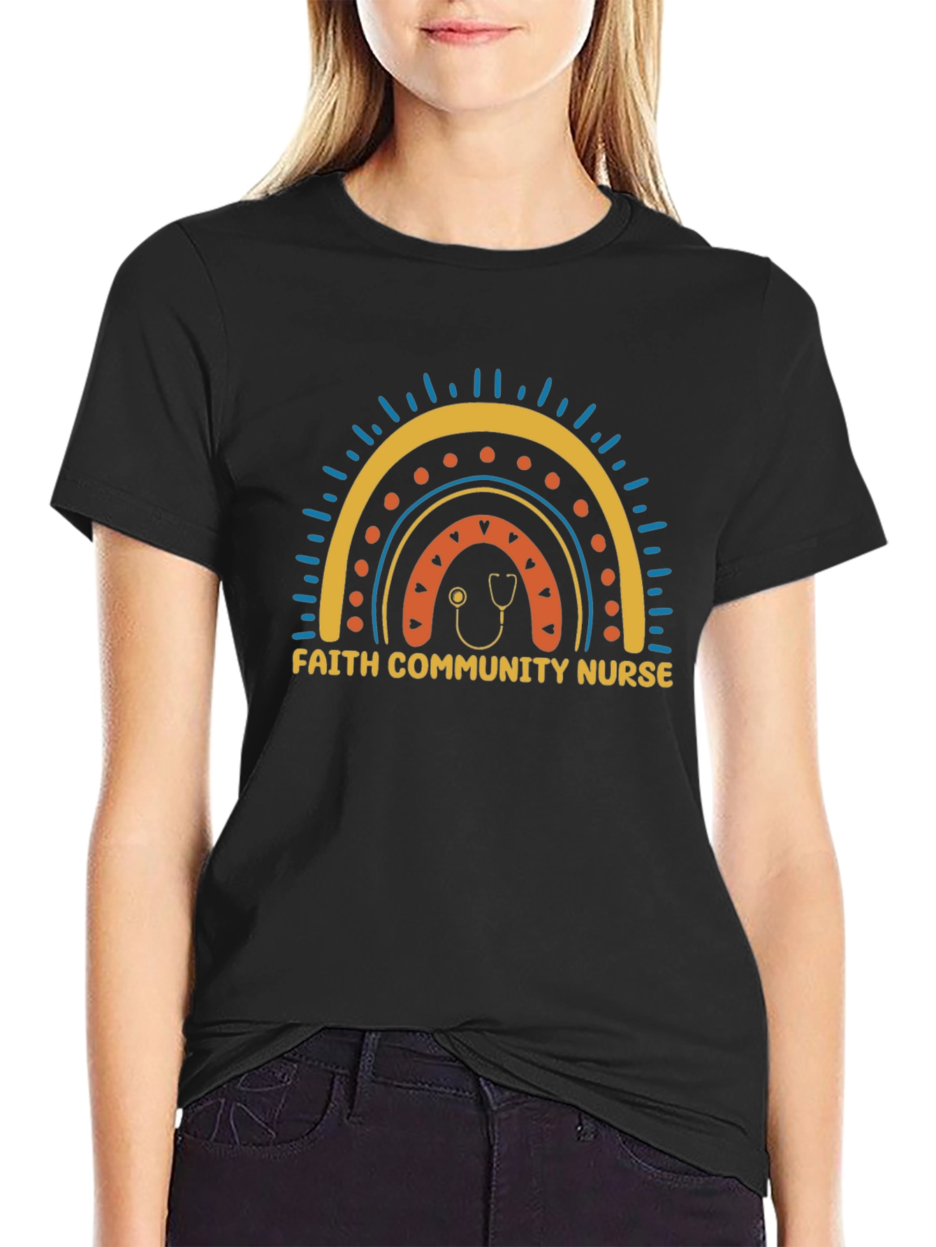 Faith Community Nurse Rainbow T-Shirt