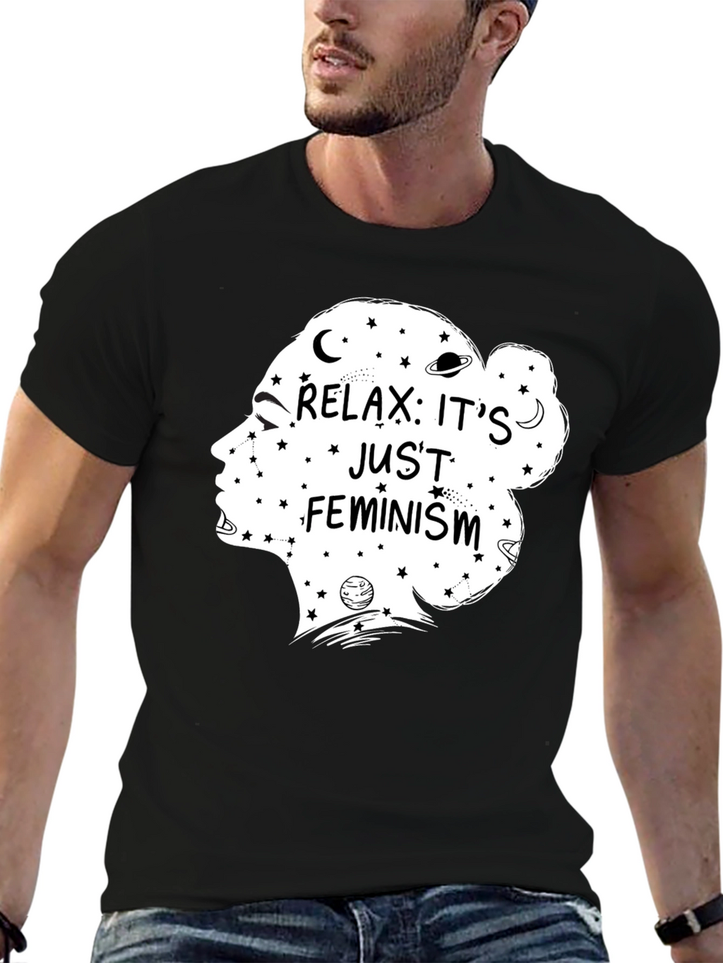 Relax Its Just Feminism Graphic T-Shirt