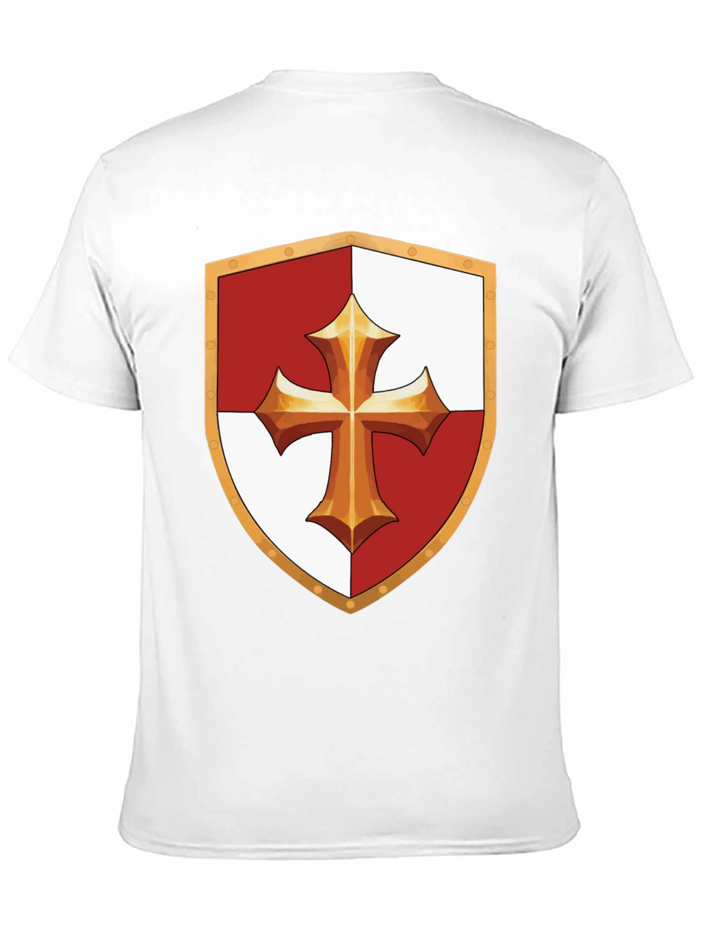 Medieval Knight Templar Shield Black T-Shirt