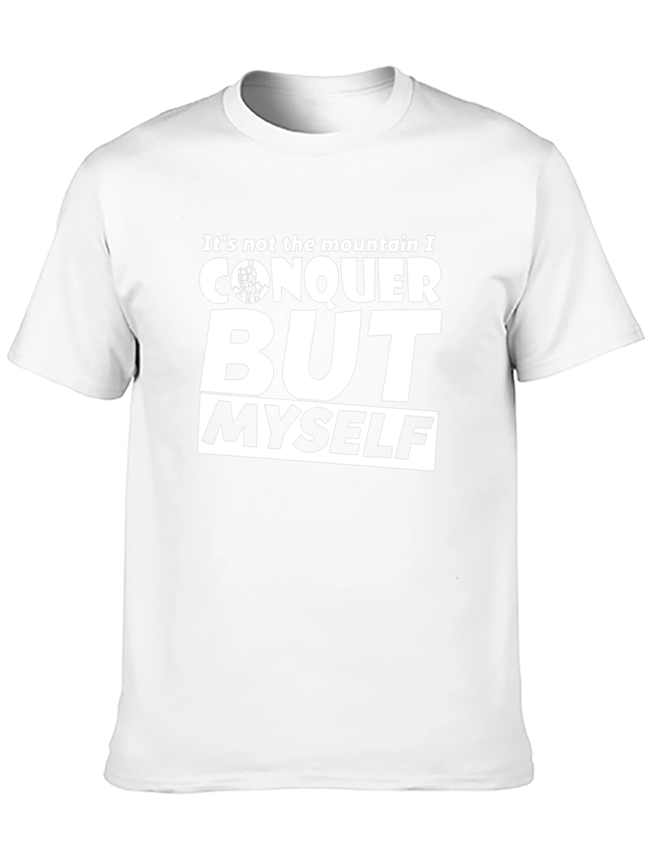 Conquer Myself T-Shirt - Motivational Black Tee