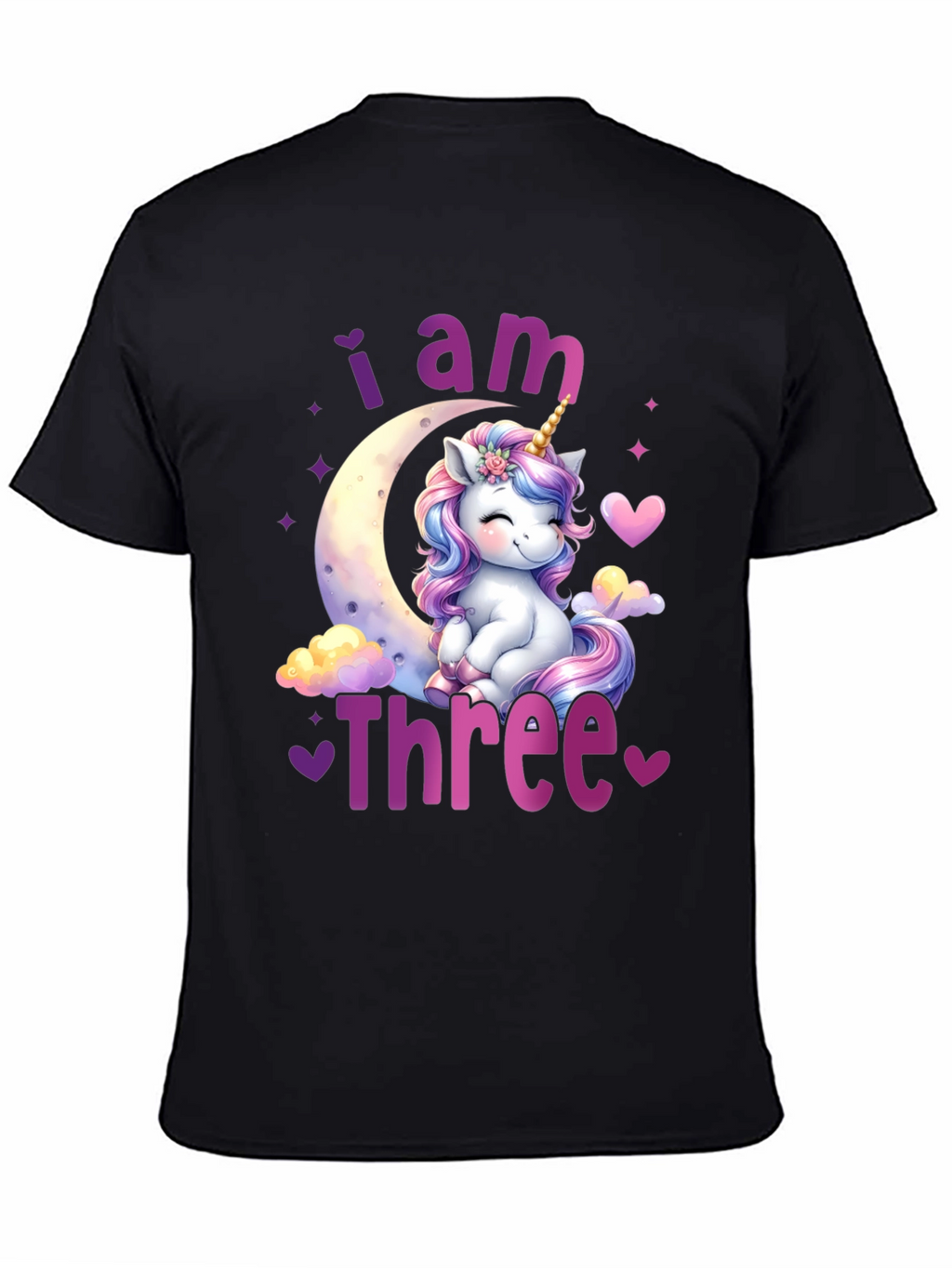 I am Three Unicorn Birthday T-Shirt
