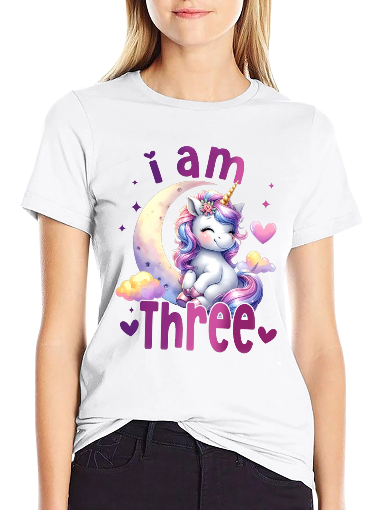I am Three Unicorn Birthday T-Shirt