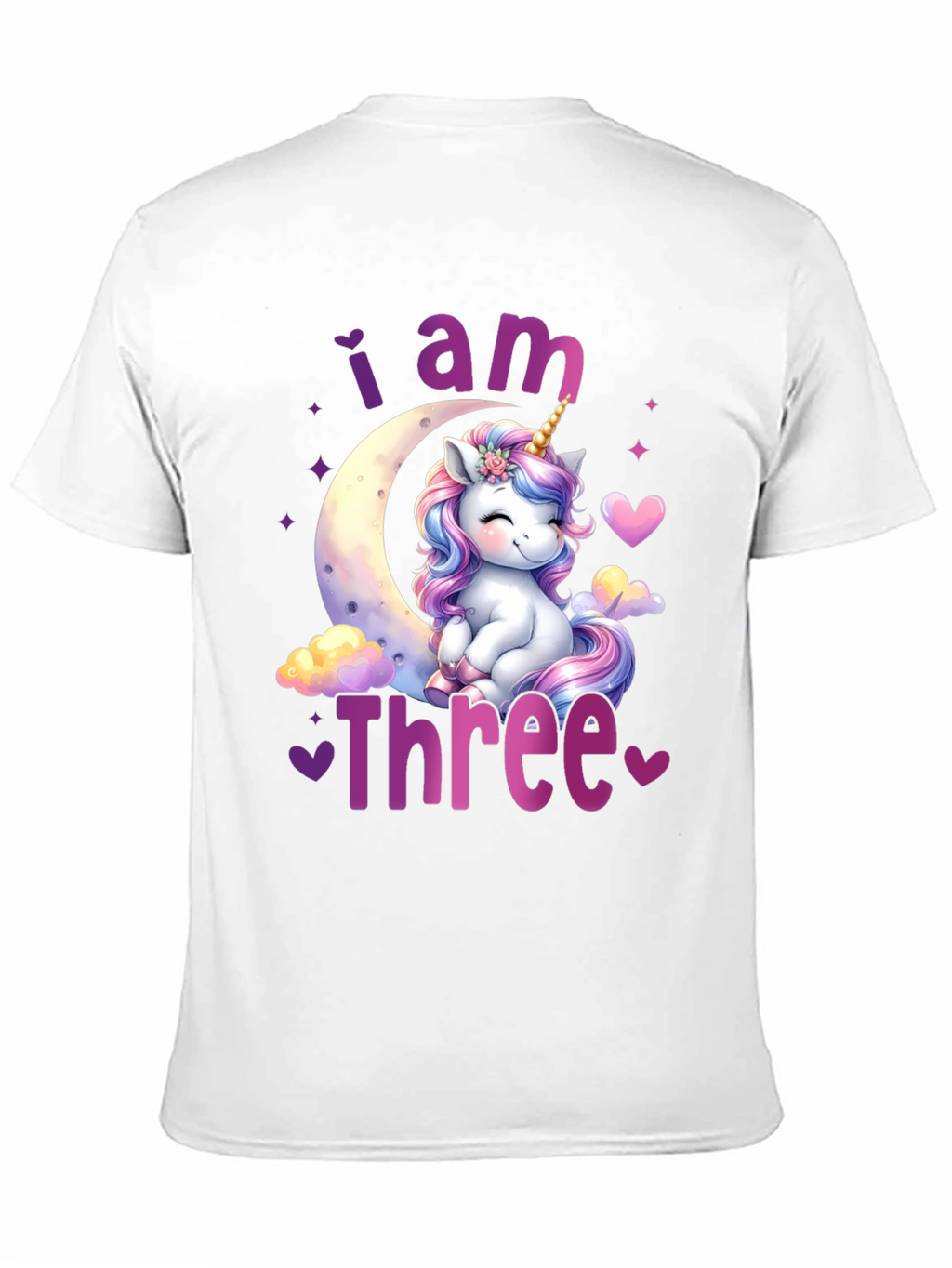 I am Three Unicorn Birthday T-Shirt