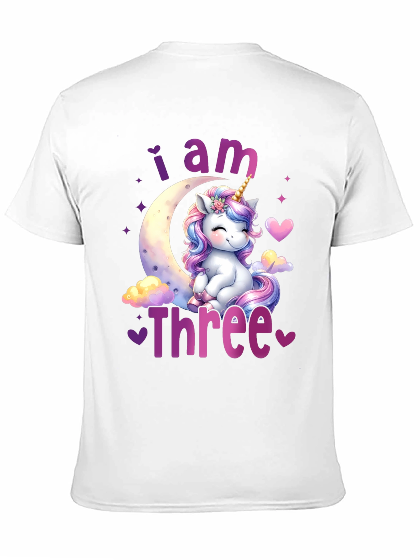 I am Three Unicorn Birthday T-Shirt