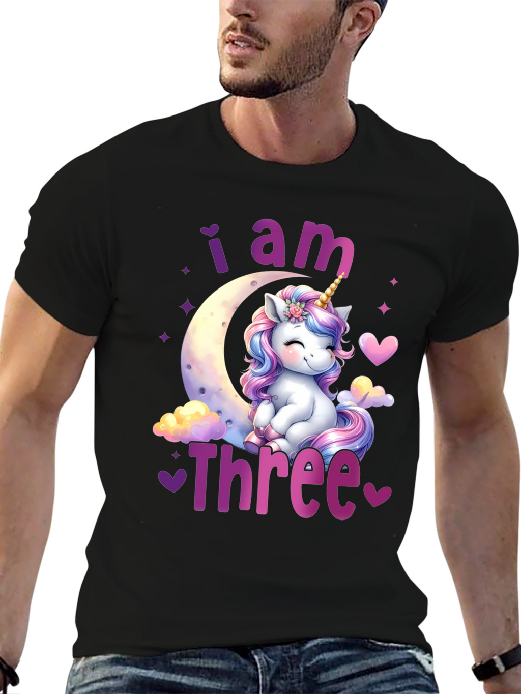 I am Three Unicorn Birthday T-Shirt