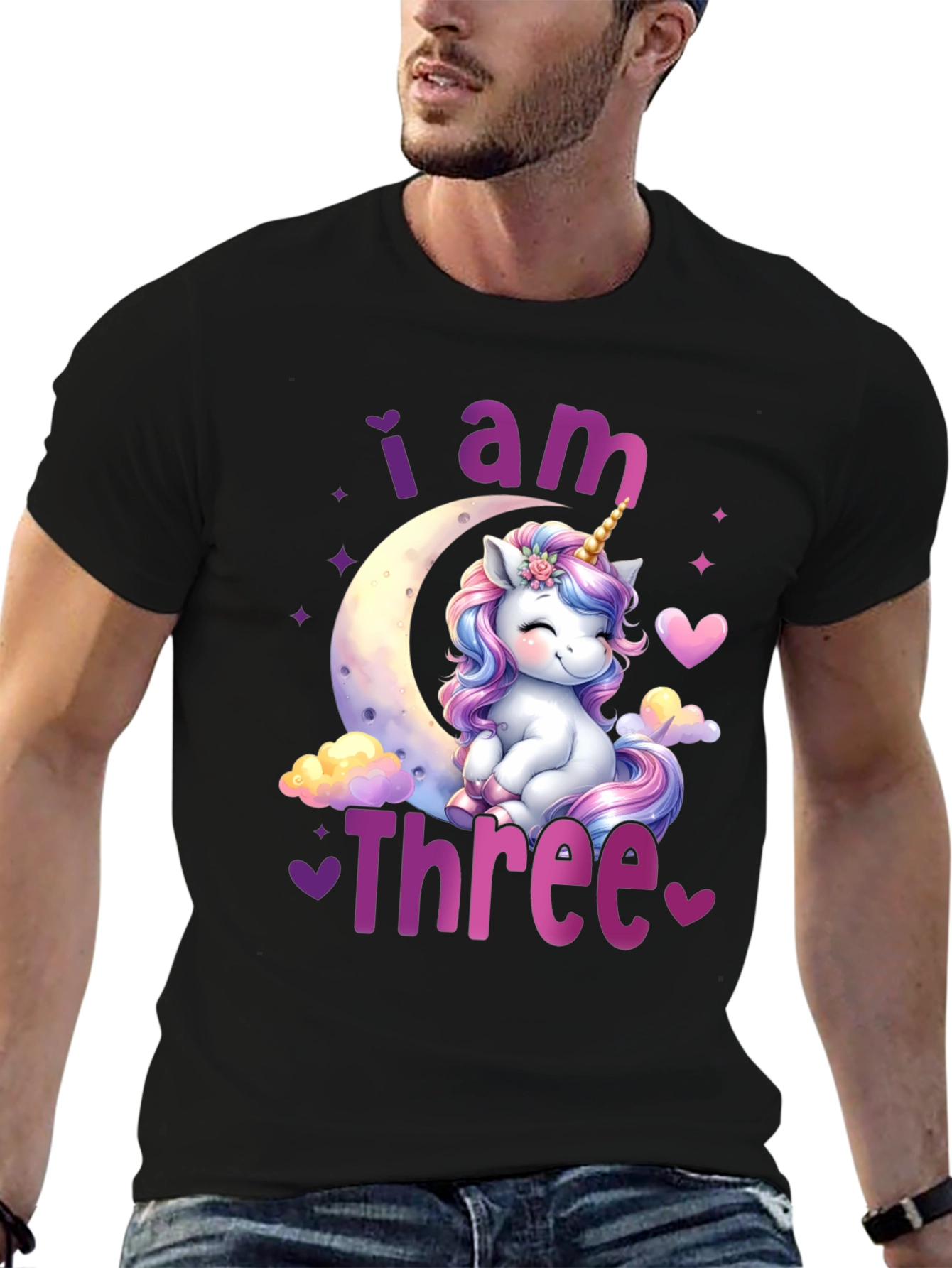 I am Three Unicorn Birthday T-Shirt