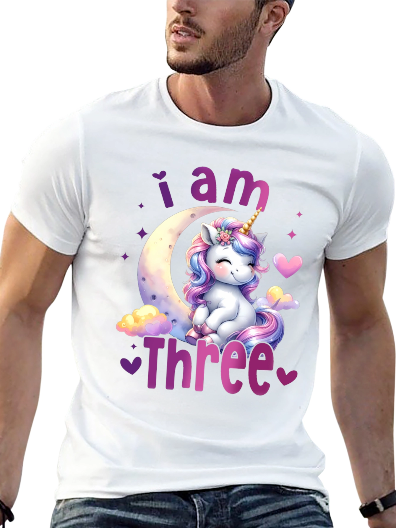 I am Three Unicorn Birthday T-Shirt
