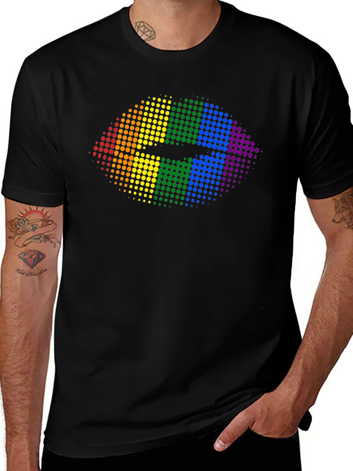 Rainbow Lips Graphic Tee - Pride Fashion
