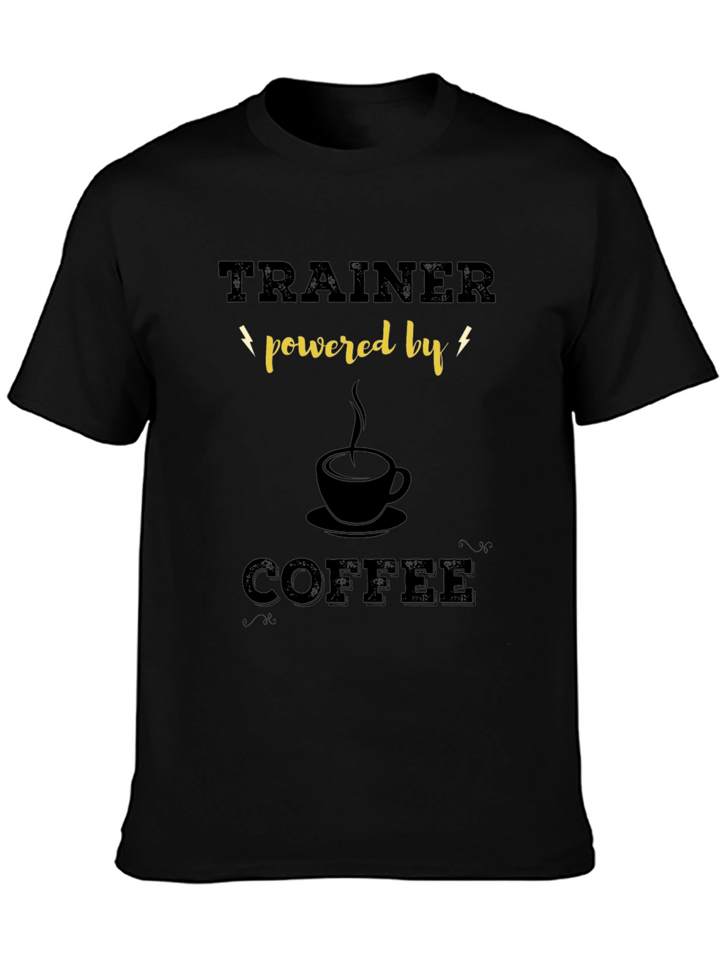Trainer Powered By Coffee Graphic T-Shirt