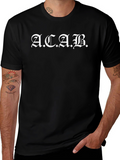 ACAB Graphic T-Shirt - Black Crew Neck Tee