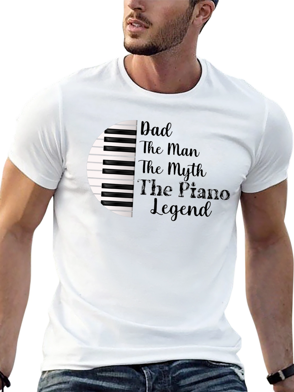 Dad Piano Legend T-Shirt - Musician Gift