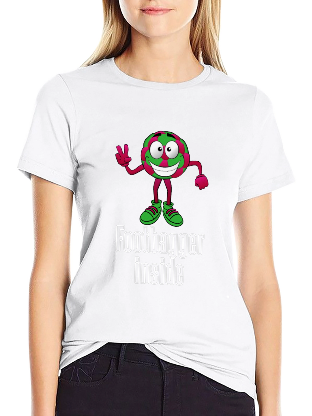 Funny Footbagger Inside Graphic T-Shirt