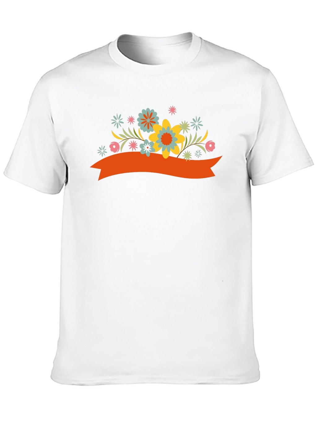 Floral Banner Graphic Tee - Stylish Casual Wear