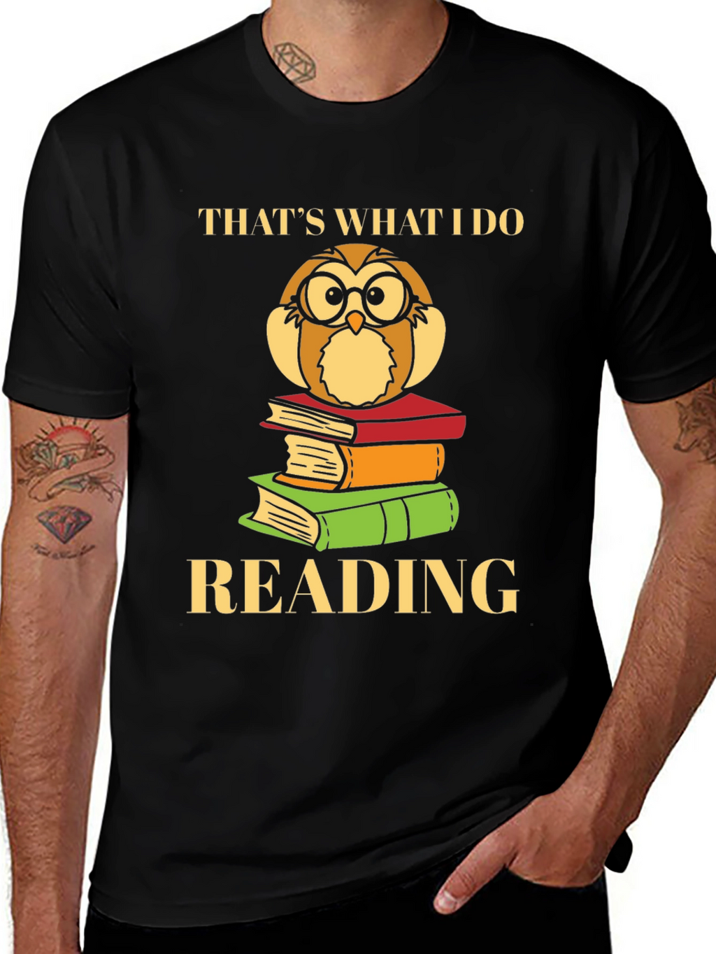 Bookworm Owl Reading T-Shirt