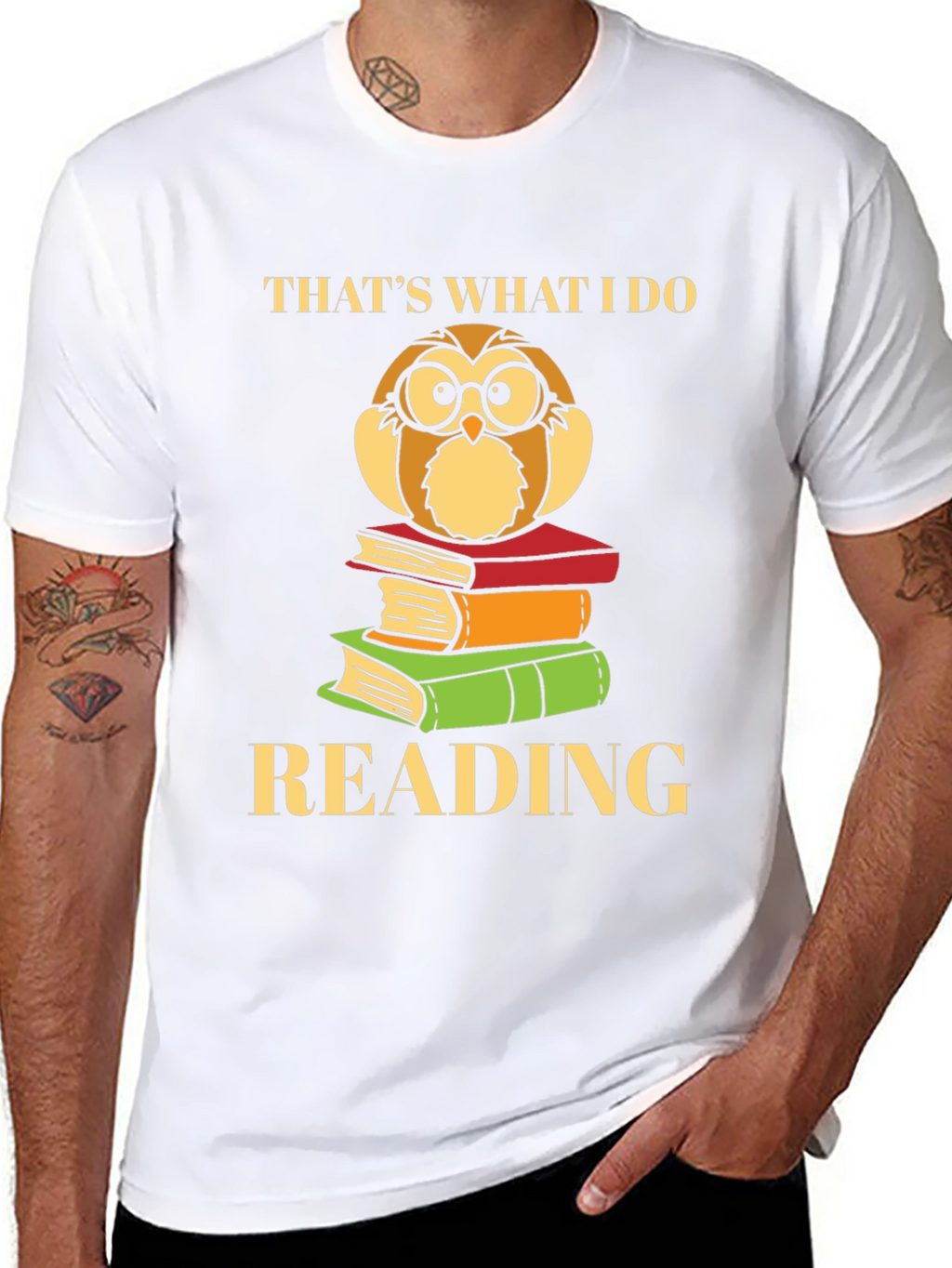 Bookworm Owl Reading T-Shirt