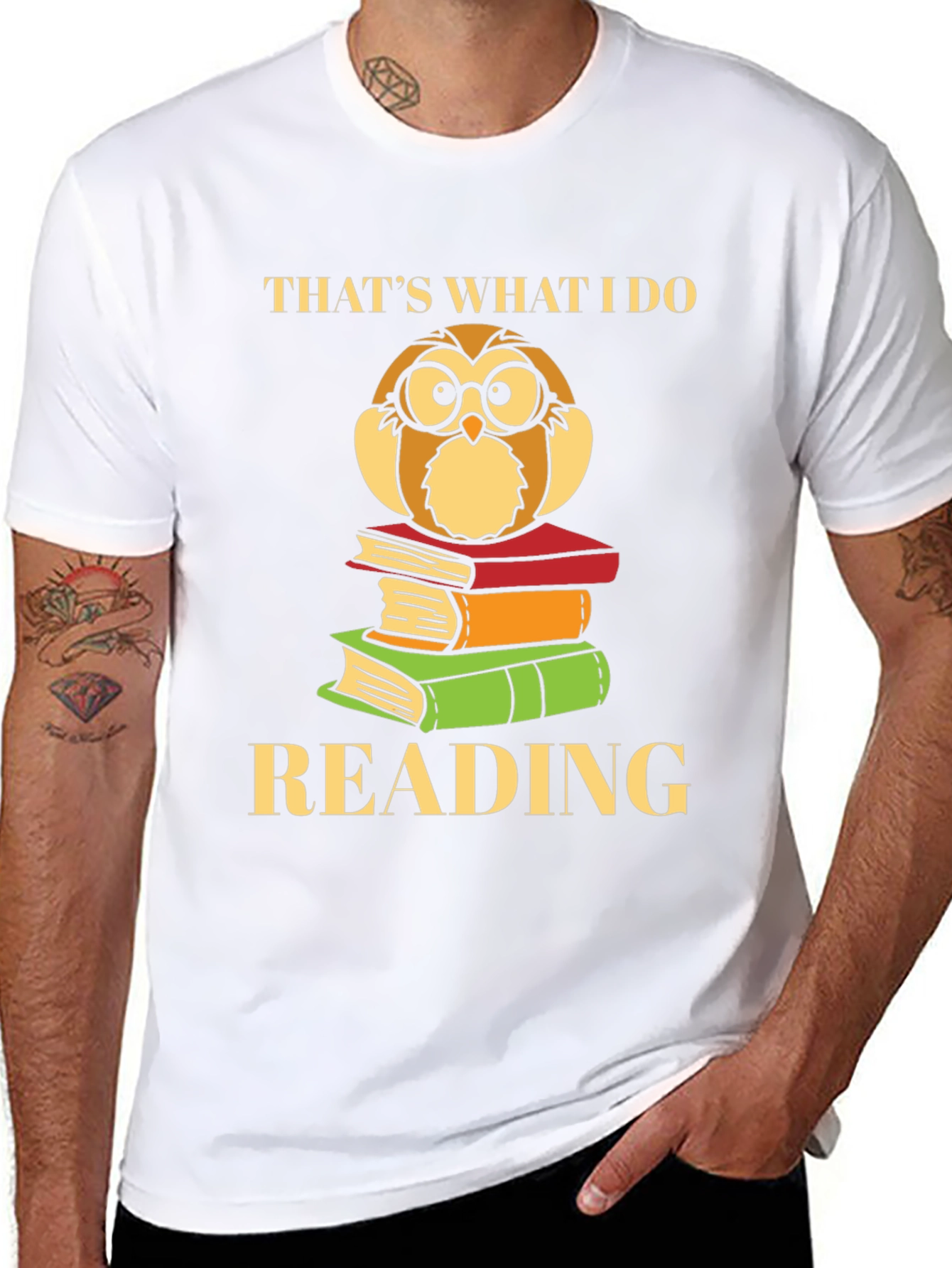 Bookworm Owl Reading T-Shirt