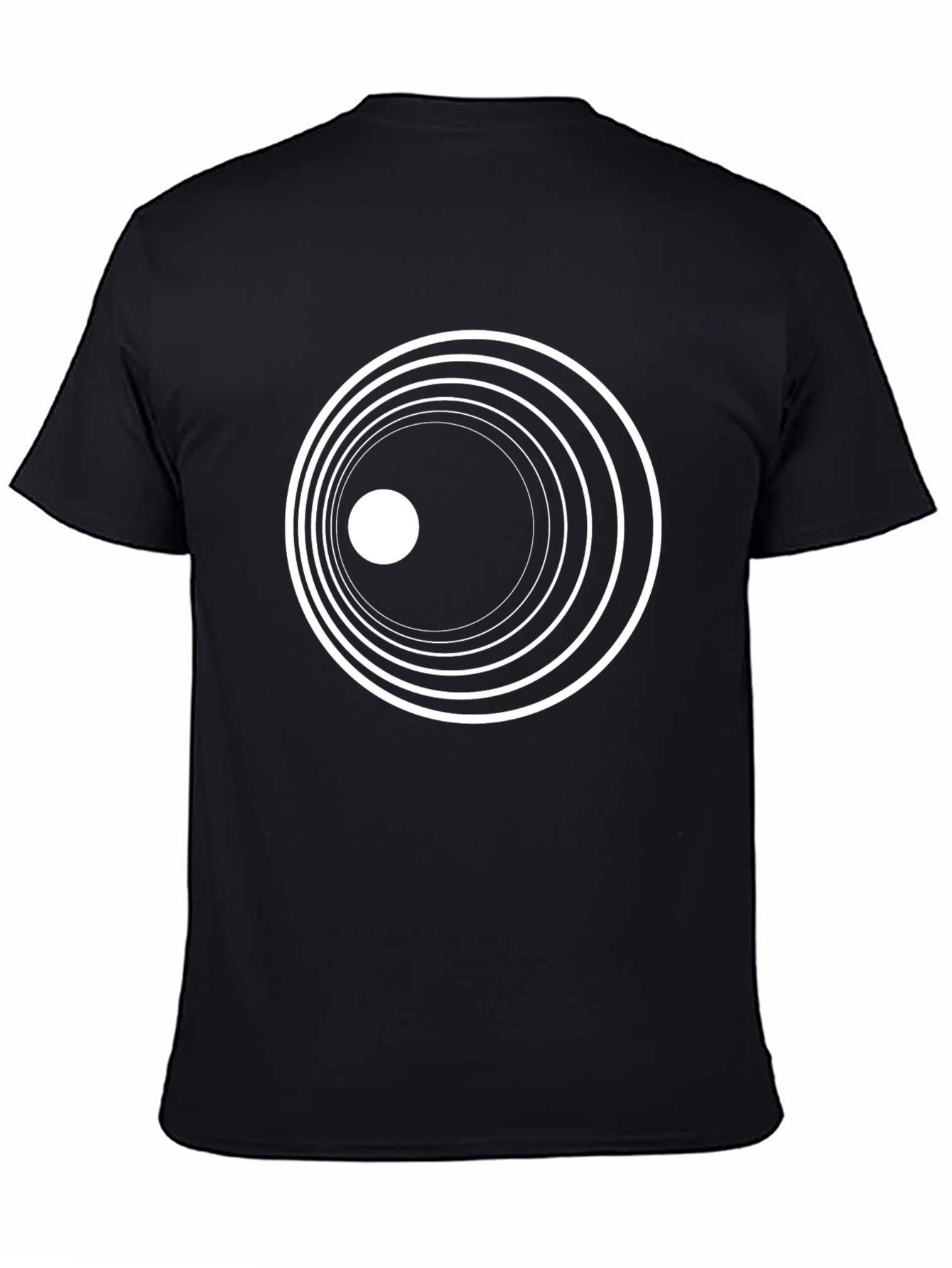 Abstract Concentric Circle Graphic Tee - Modern Art Shirt