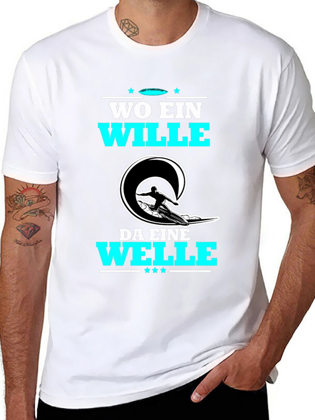 Wo Ein Wille Da Eine Welle T-Shirt Surfing