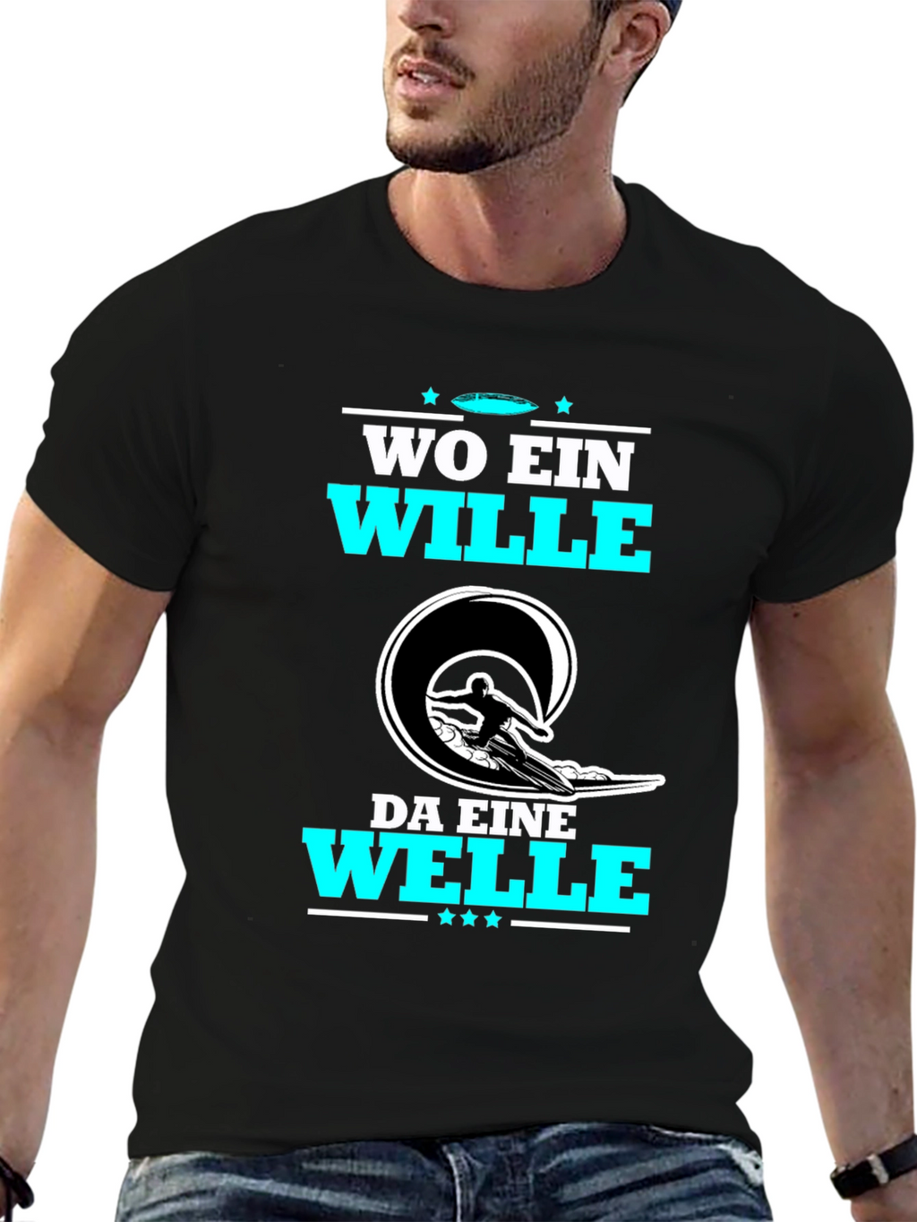 Wo Ein Wille Da Eine Welle T-Shirt Surfing