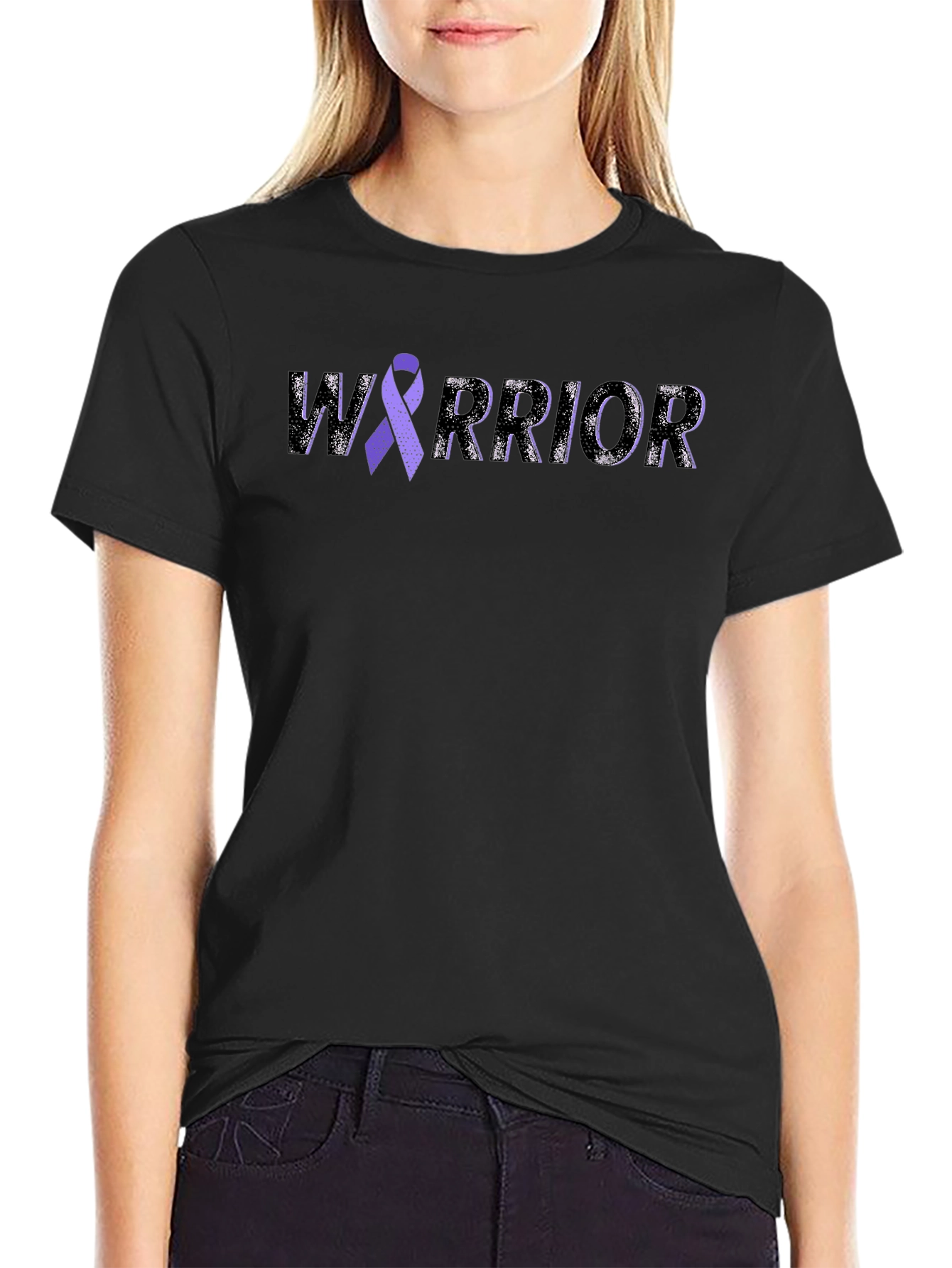 Warrior T-Shirt - Purple Ribbon Awareness Tee