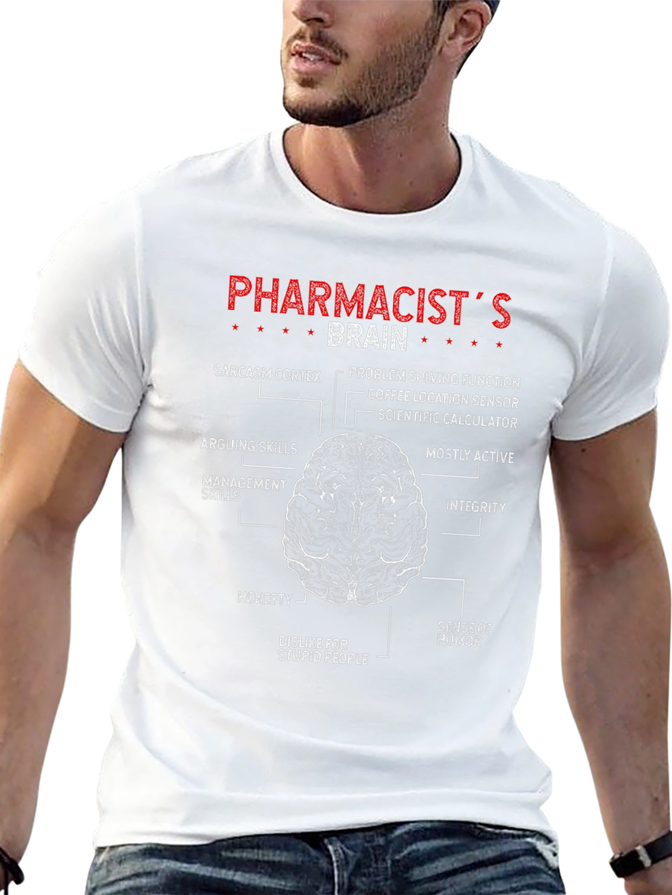 Pharmacists Brain T-Shirt - Funny Anatomy Tee