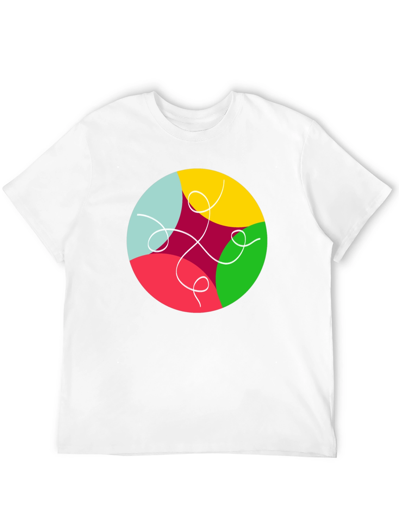 Abstract Circle Graphic Black T-Shirt