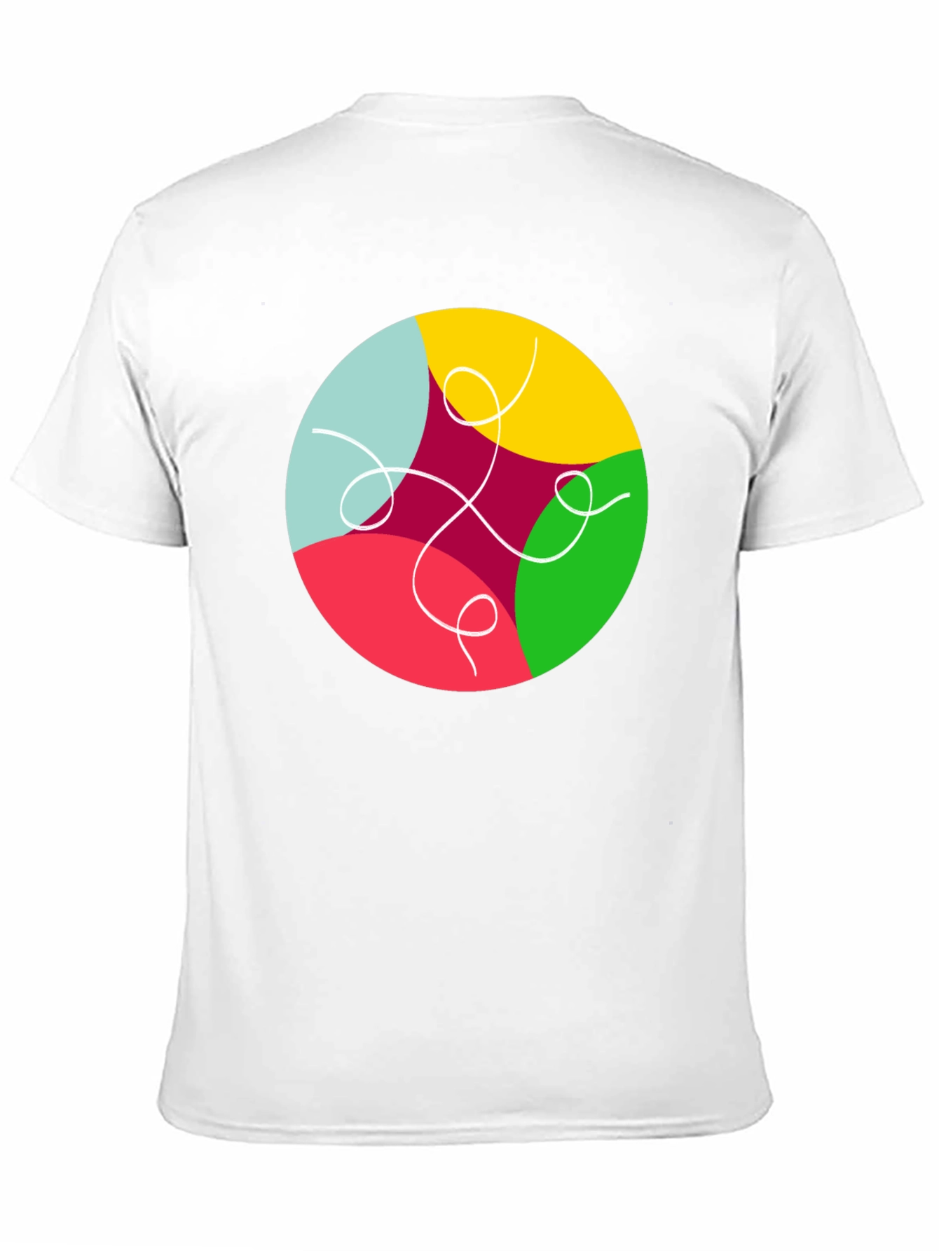 Abstract Circle Graphic Black T-Shirt