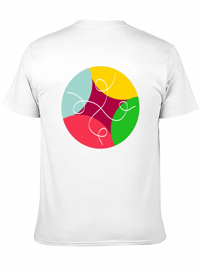 Abstract Circle Graphic Black T-Shirt