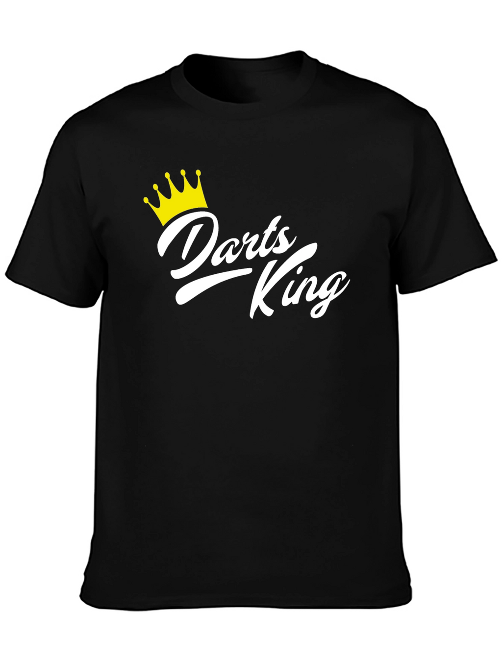 Darts King Black T-Shirt - Novelty Graphic Tee