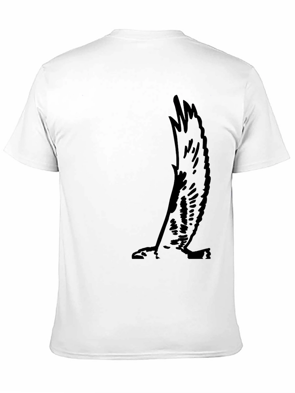Mens Black Tee with Eagle Wing Graphic