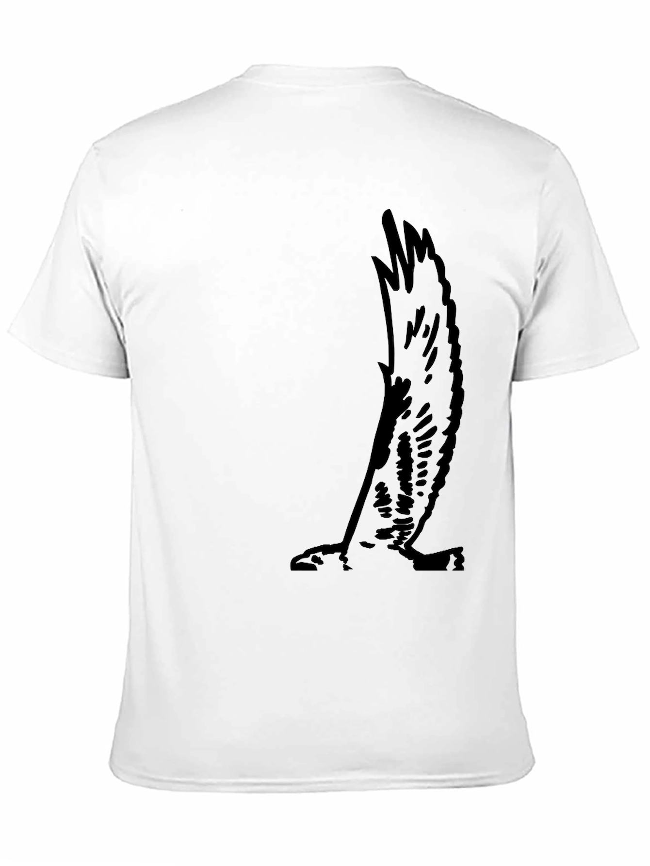 Mens Black Tee with Eagle Wing Graphic