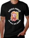 Love & Peace Anime Graphic T-Shirt