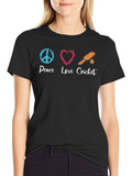 Peace Love Cricket Graphic Tee - Soft Cotton Blend
