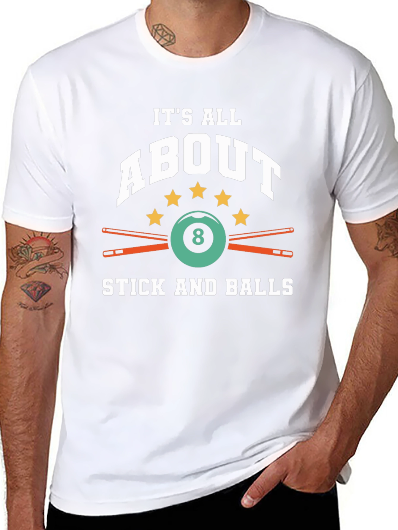 Its All About Stick and Balls Billiard T-Shirt